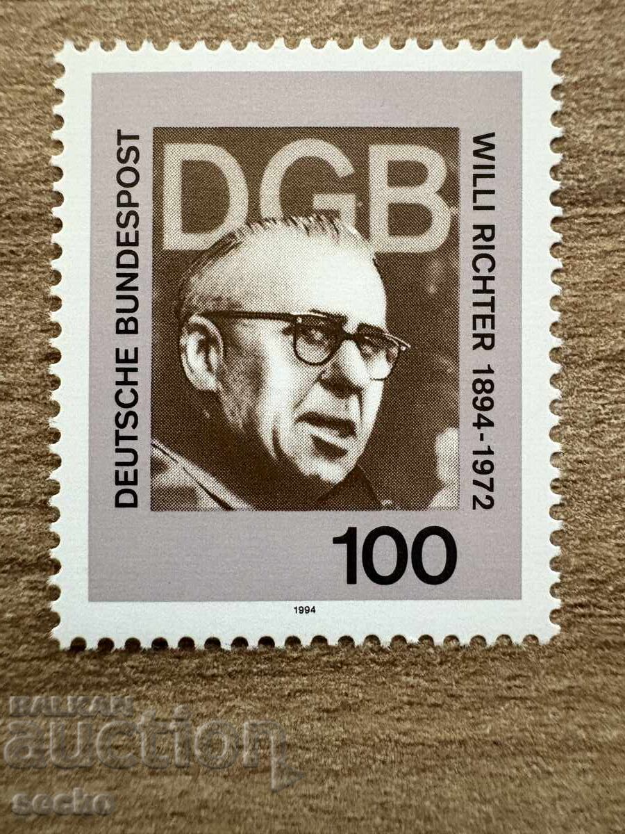 Γερμανία - 100 γρ. από τη γέννηση του Βίλι Ρίχτερ...(1994) MNH