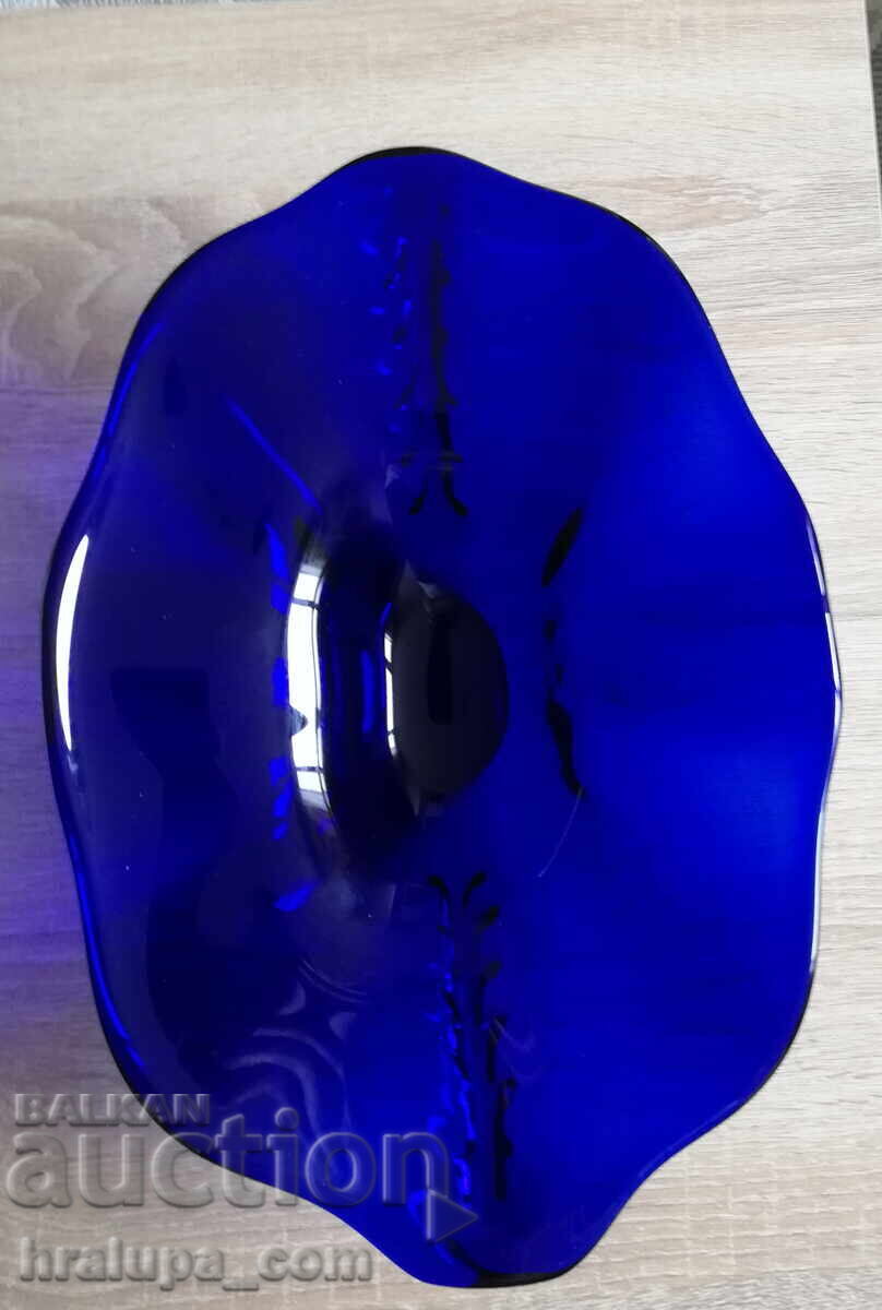 Livrarea Fructieră vintage albastru cobalt art deco Livrarea Fructieră vintage albastru cobalt art deco