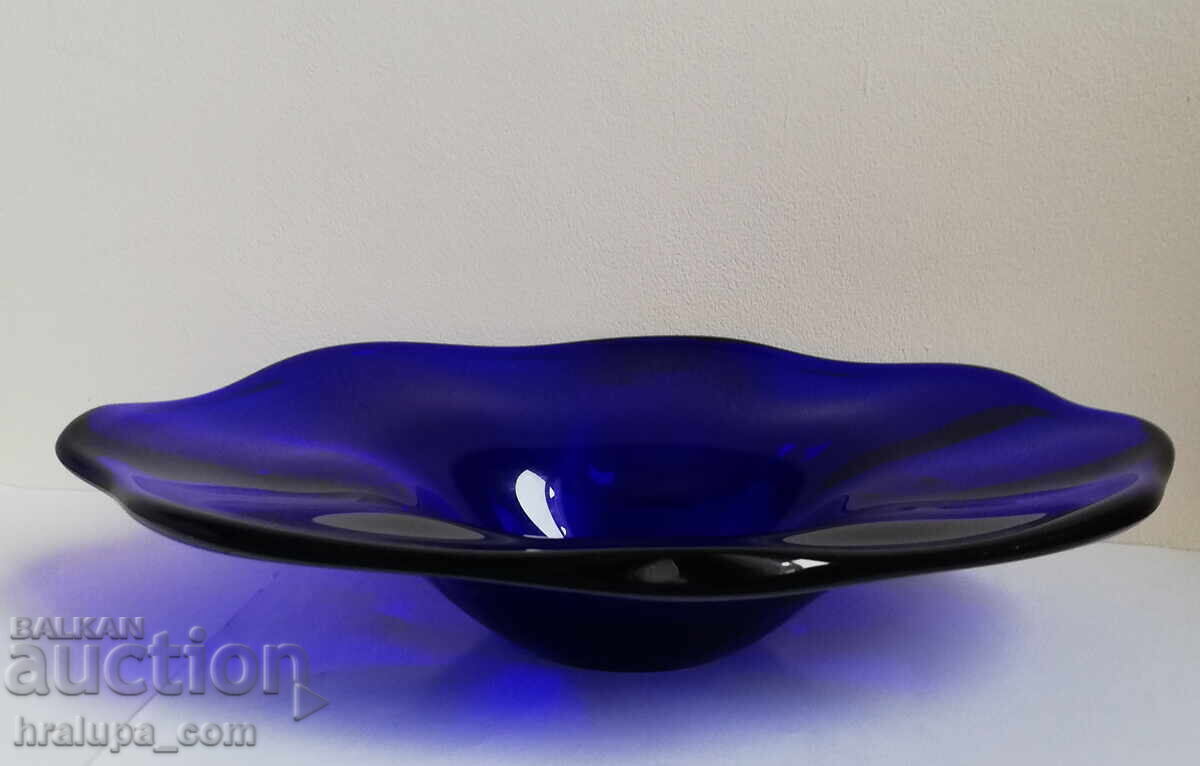 Fructieră vintage albastru cobalt art deco - 5 Fructieră vintage albastru cobalt art deco - 5