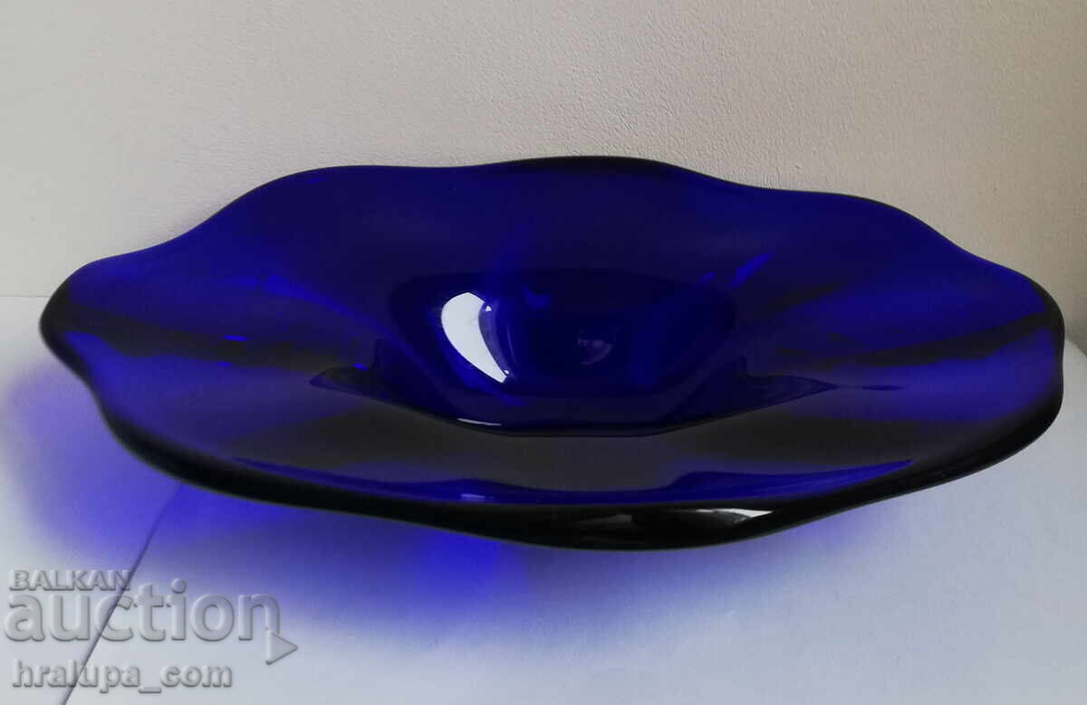 Fructieră vintage albastru cobalt art deco - 6 Fructieră vintage albastru cobalt art deco - 6