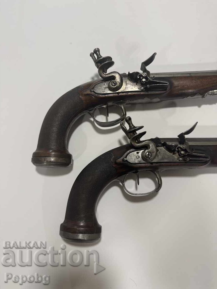 Аукцион Уникален чифт кремъчни пистолети, пищови, револвер