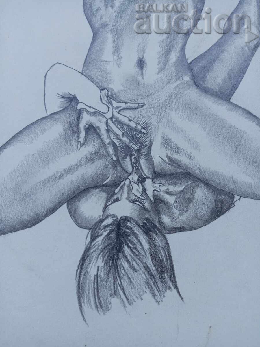 Ρετρό γραφικά γυμνό σώμα ερωτικά με τιμή 51.00 BGN | € 26.08