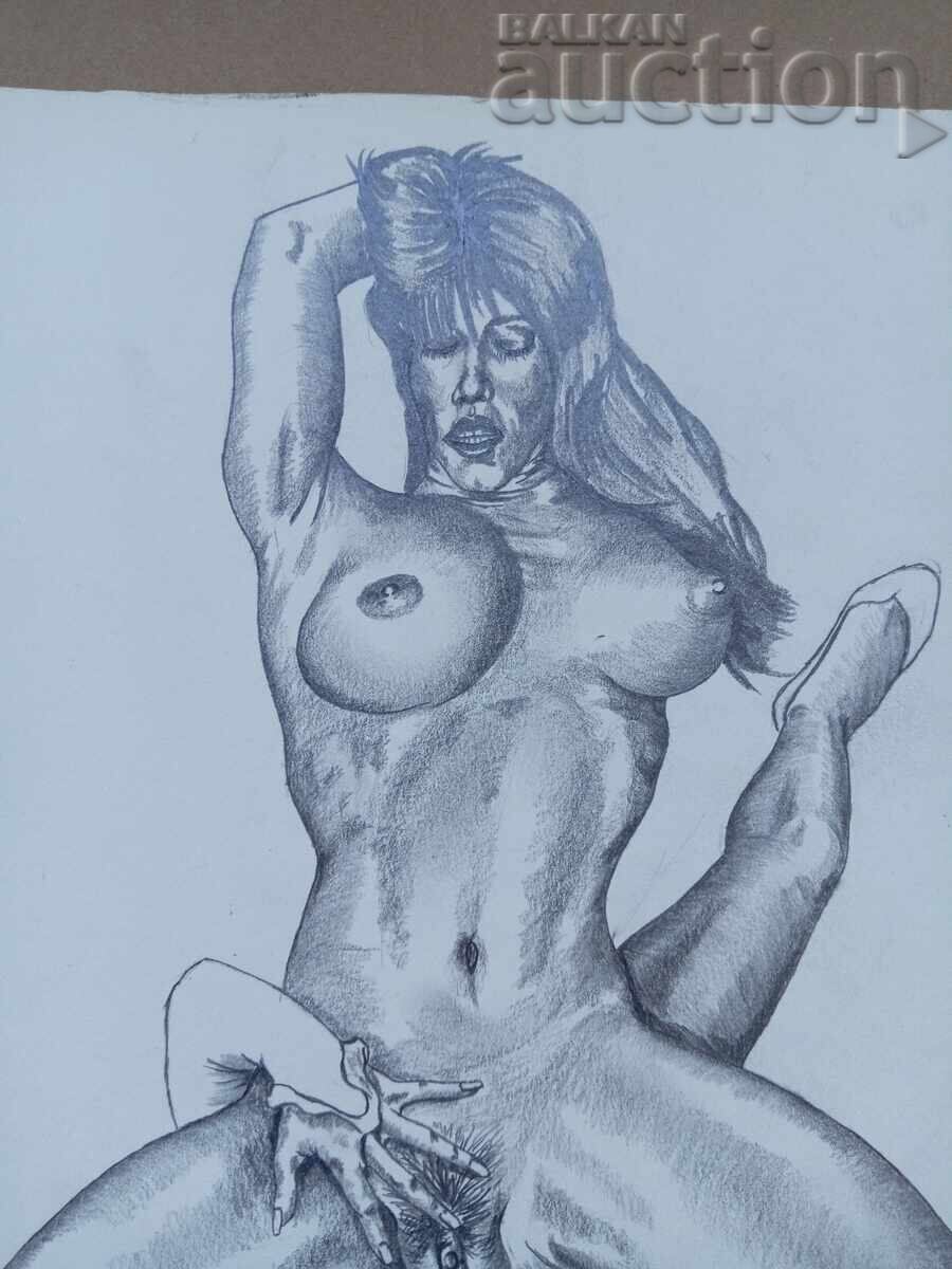 Παράδοση Ρετρό γραφικά γυμνό σώμα ερωτικά