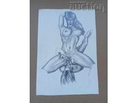 ретро графика голо тяло еротика