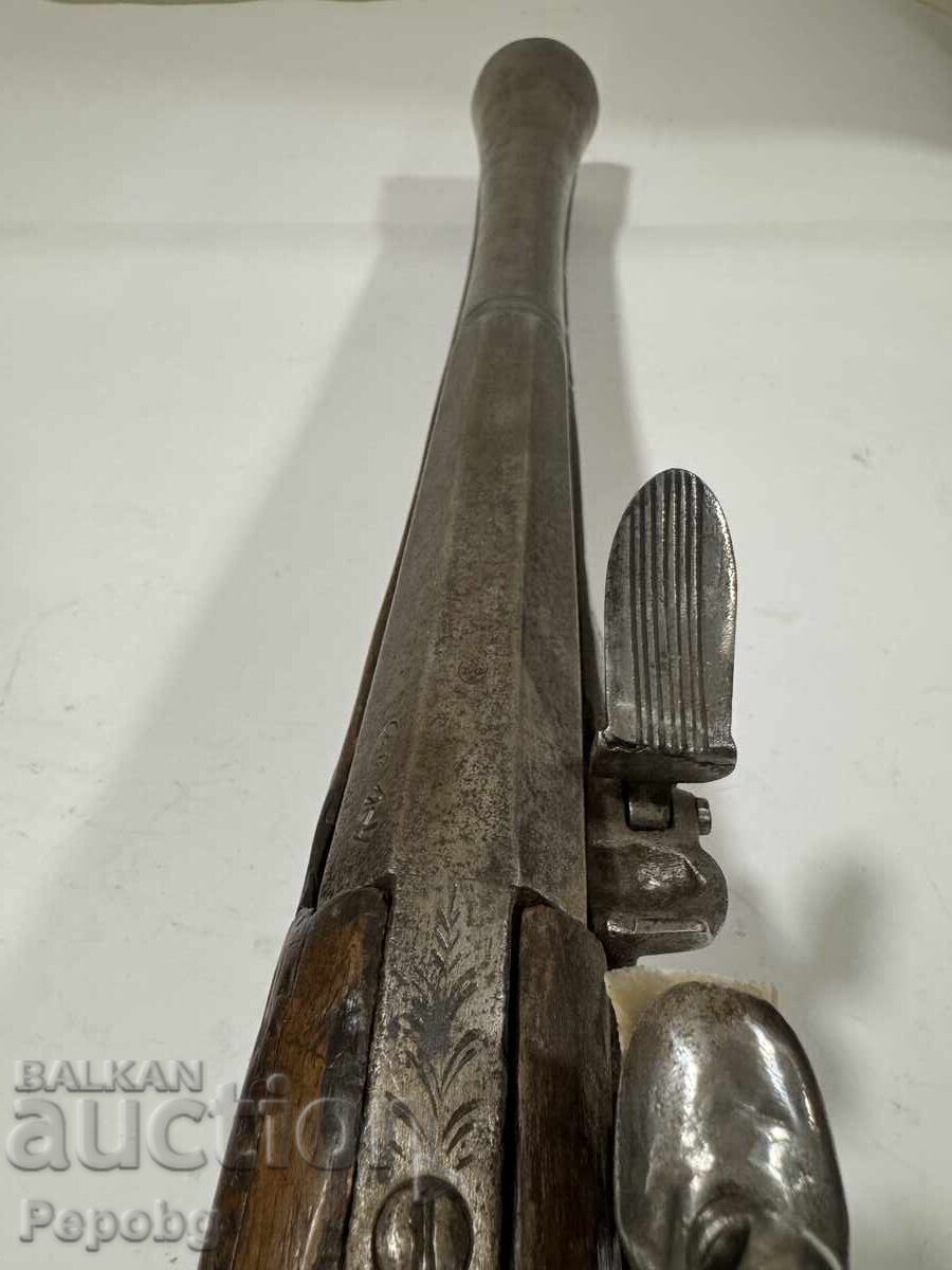 Pușcă veche cu cremene, trombon - 6