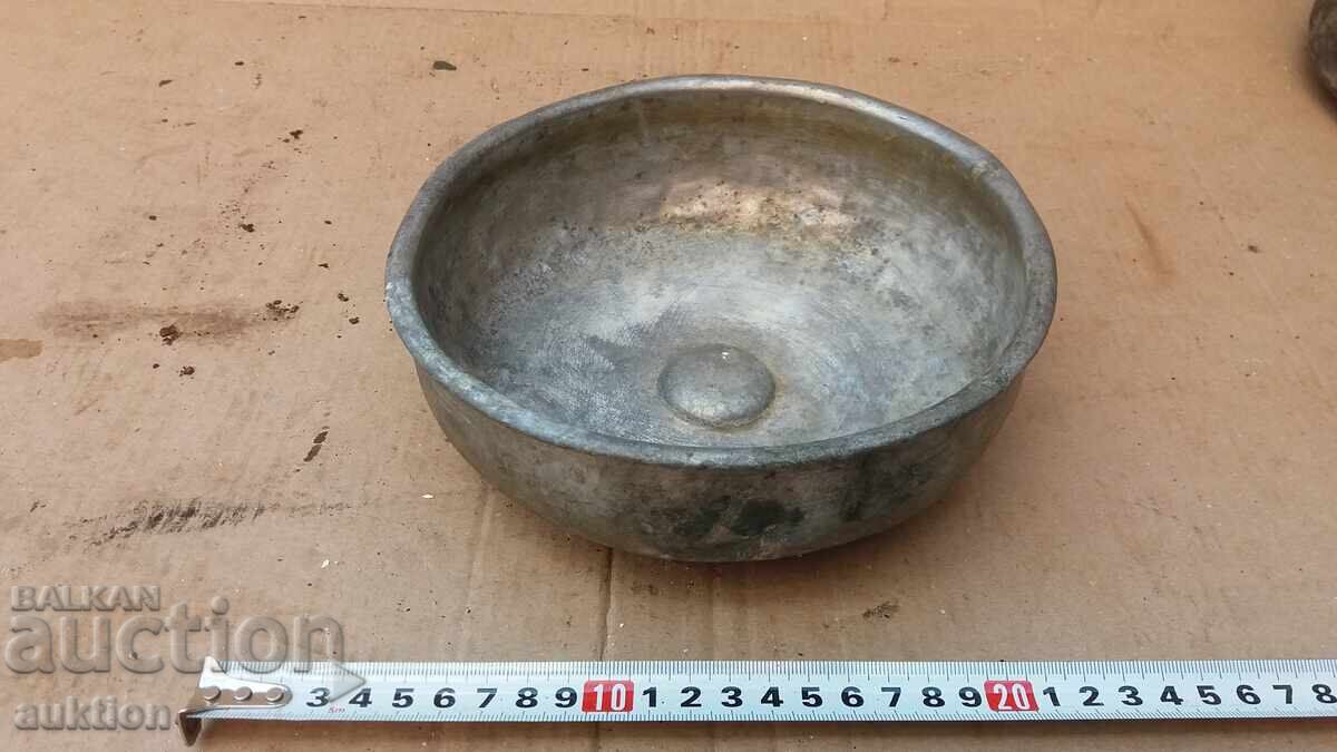 КОВАН ВЪЗРОЖДЕНСКИ КАЛАЙДИСАН ТАС ЗА БАНЯ - ОТЛИЧЕН