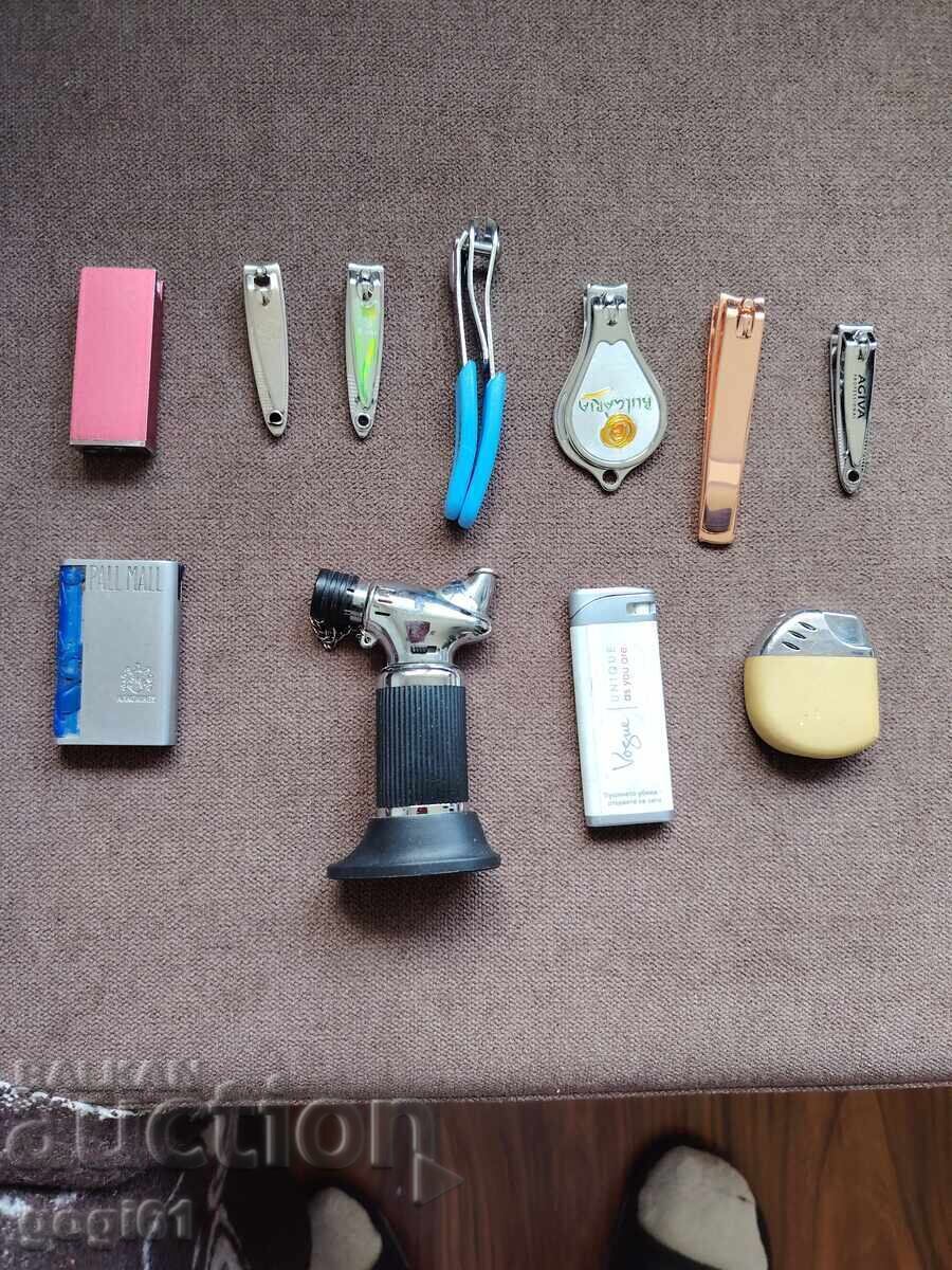Lighters and nail clippers, lot 1