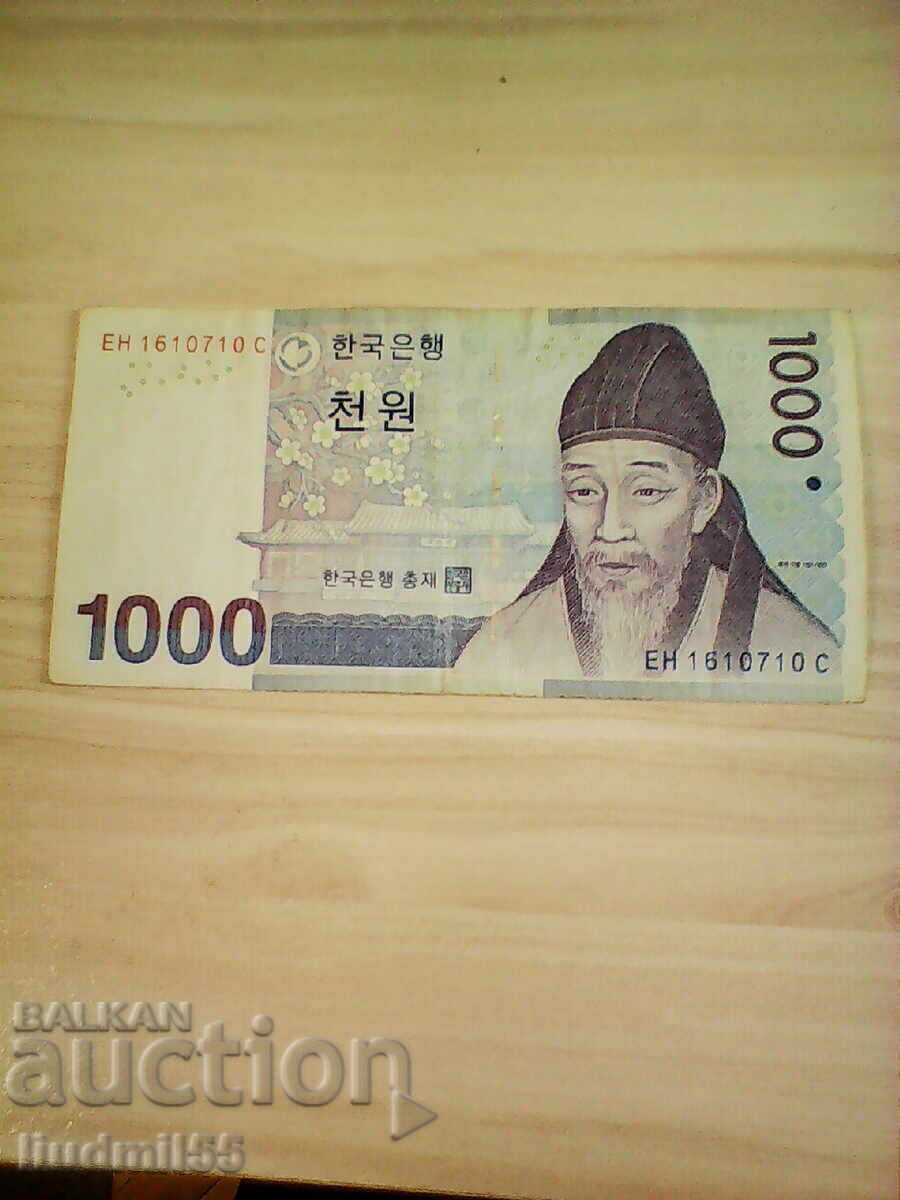 Coreea de Sud - 1000 won 2007