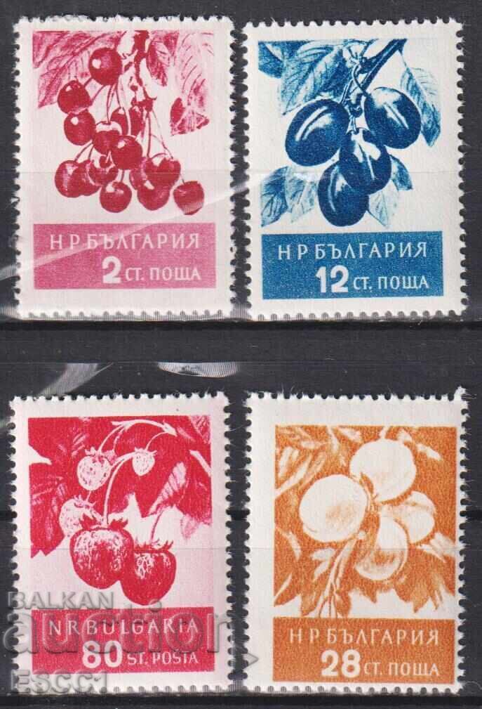 Чисти марки Флора Плодове 1956 от  България