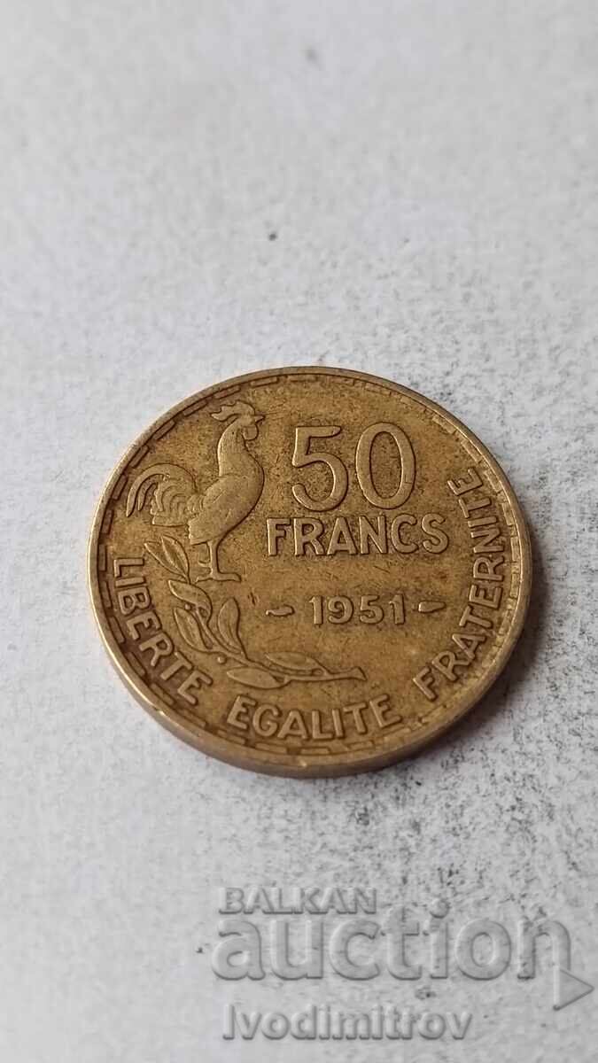 Франция 50 франка 1951