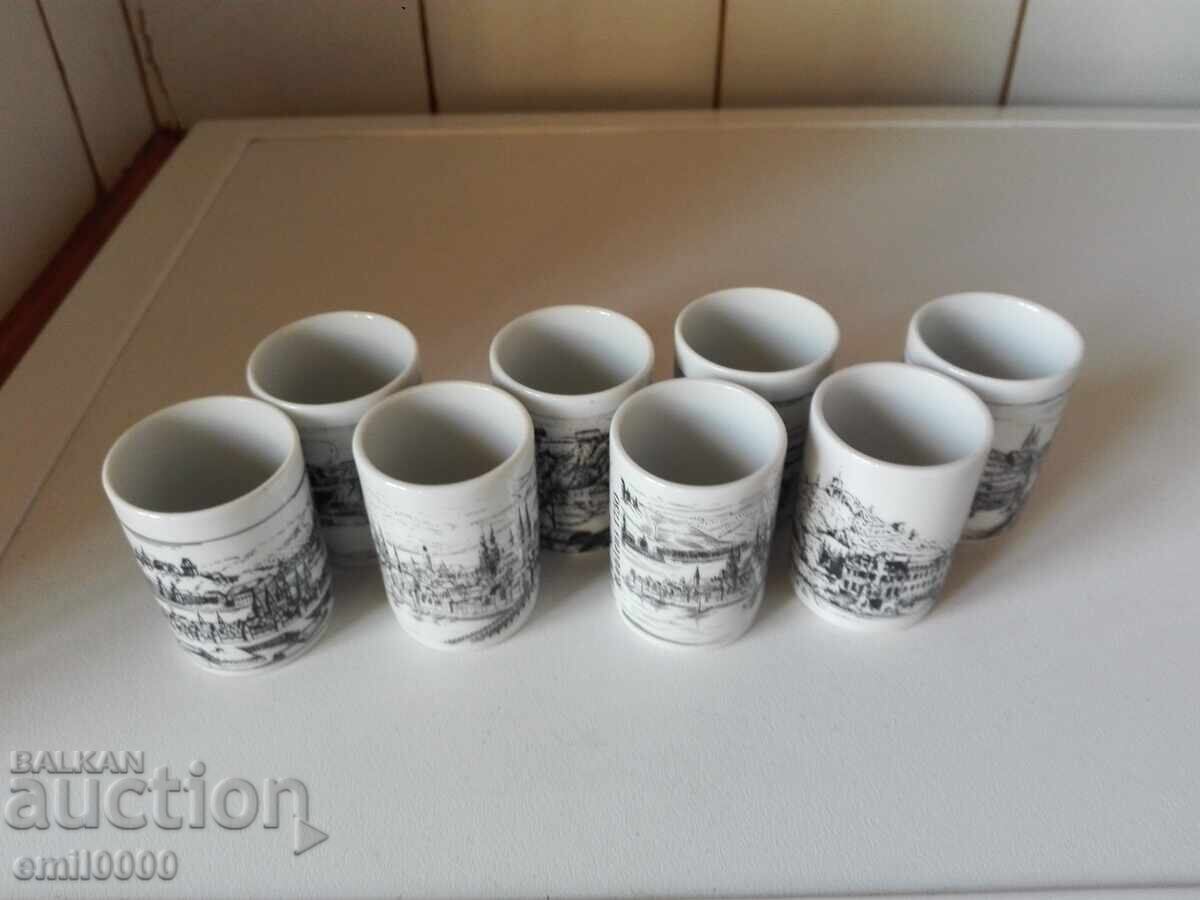 Porcelain cups, shots