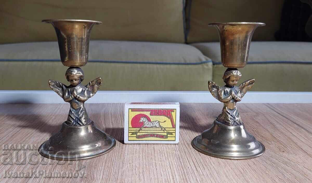 Ορειχάλκινα κηροπήγια, δύο τεμαχίων, για τους γνώστες - 6