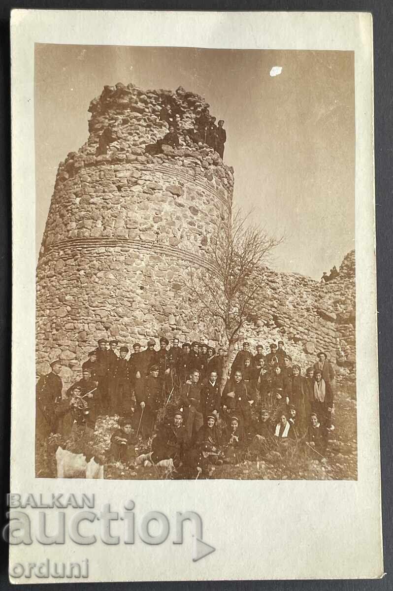 4988 Kingdom of Bulgaria village Mezek tower from the fortress above the village