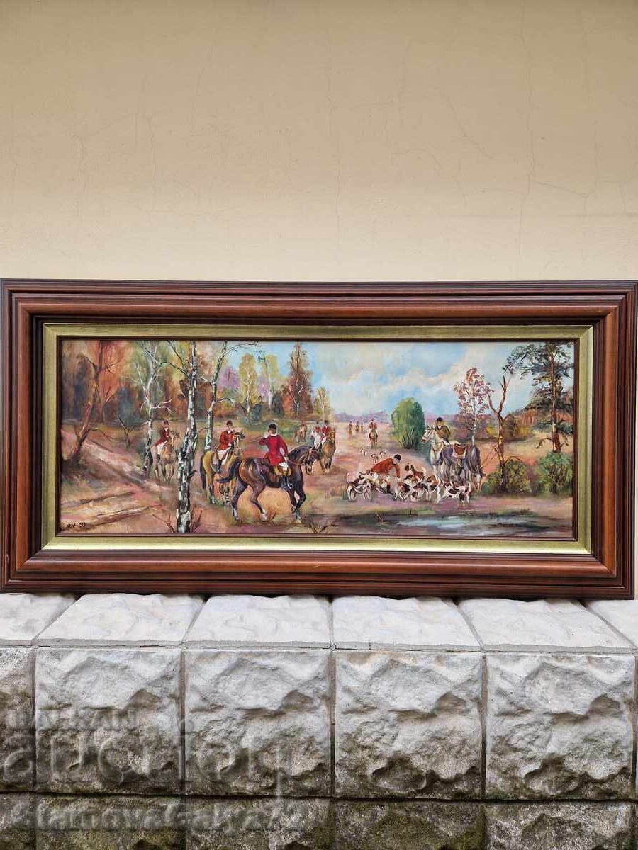 Κορυφαίο - Μοναδικός μεγάλος αντίκα πίνακας λάδι σε καμβά με τιμή 497.00 BGN | € 254.11