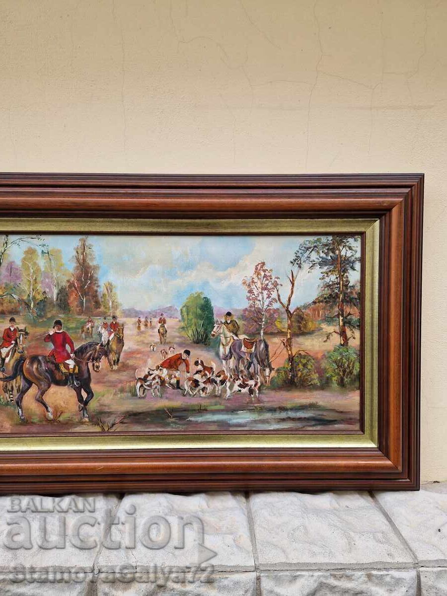 Παράδοση Κορυφαίο - Μοναδικός μεγάλος αντίκα πίνακας λάδι σε καμβά