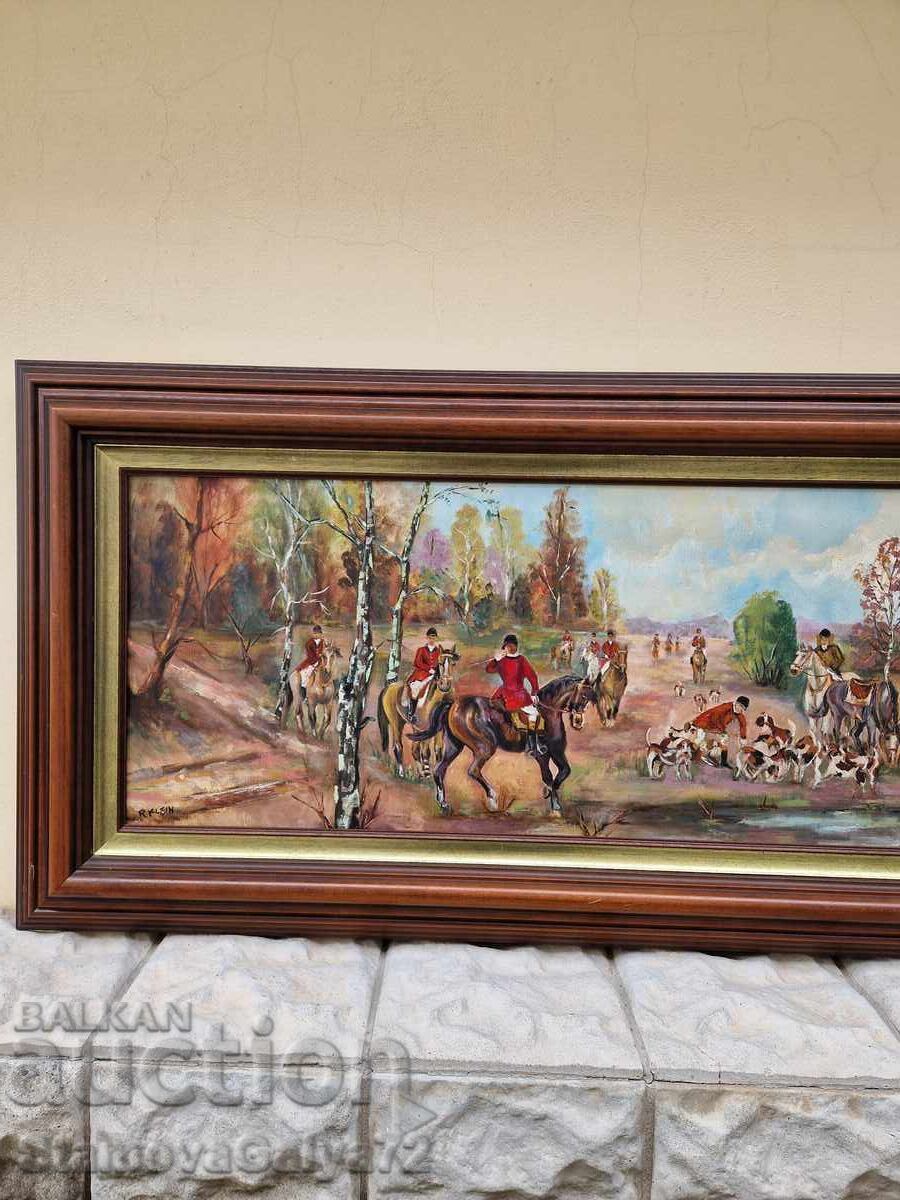 Top! Unique large antique oil painting on canvas - 5