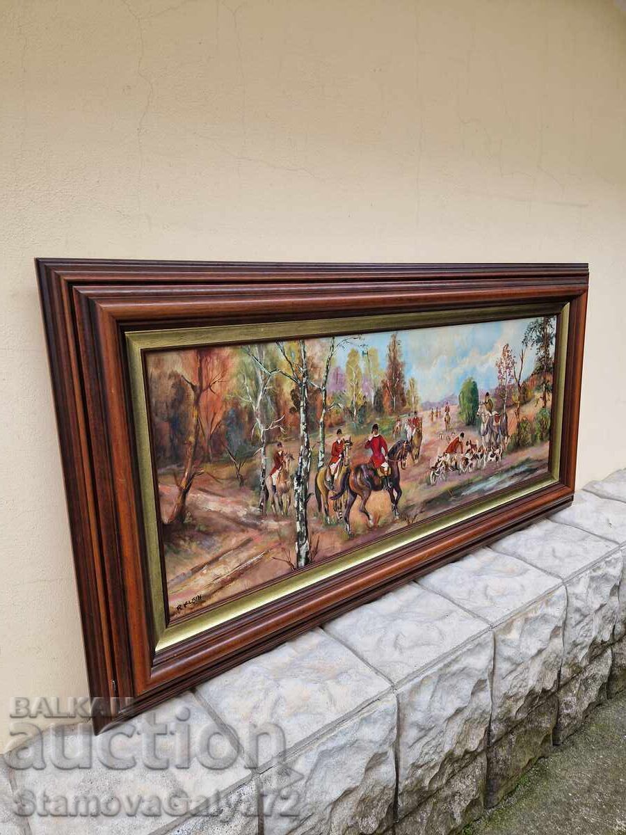 Top! Unique large antique oil painting on canvas - 6