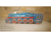 Large tin toy locomotive