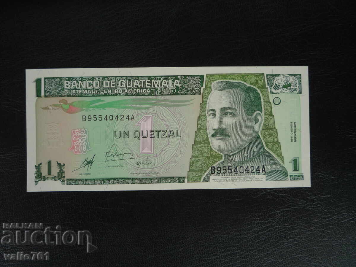 ΓΟΥΑΤΕΜΑΛΑ 1 ΚΕΤΖΑΛ 1998 ΝΕΟ UNC ΓΟΥΑΤΕΜΑΛΑ 1 ΚΕΤΖΑΛ 1998 ΝΕΟ UNC