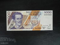 ECUADOR 5000 5 000 SUCRES 1999 NOUĂ UNC