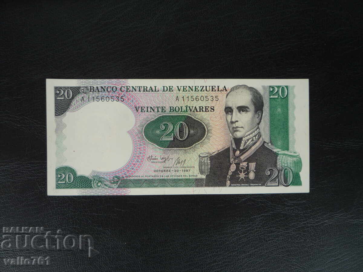 ΒΕΝΕΖΟΥΕΛΑ 20 ΜΠΟΛΙΒΑΡ 1987 ΝΕΑ UNC ΕΠΕΤΕΙΑΚΗ