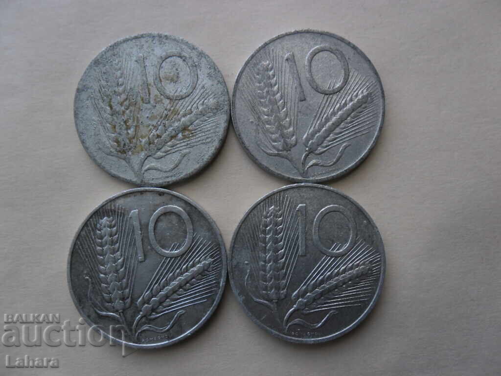 10 Lire 1953, 1955, 1973 and 1974 Italy with price 2.00 BGN | € 1.02 10 Lire 1953, 1955, 1973 and 1974 Italy with price 2.00 BGN | € 1.02