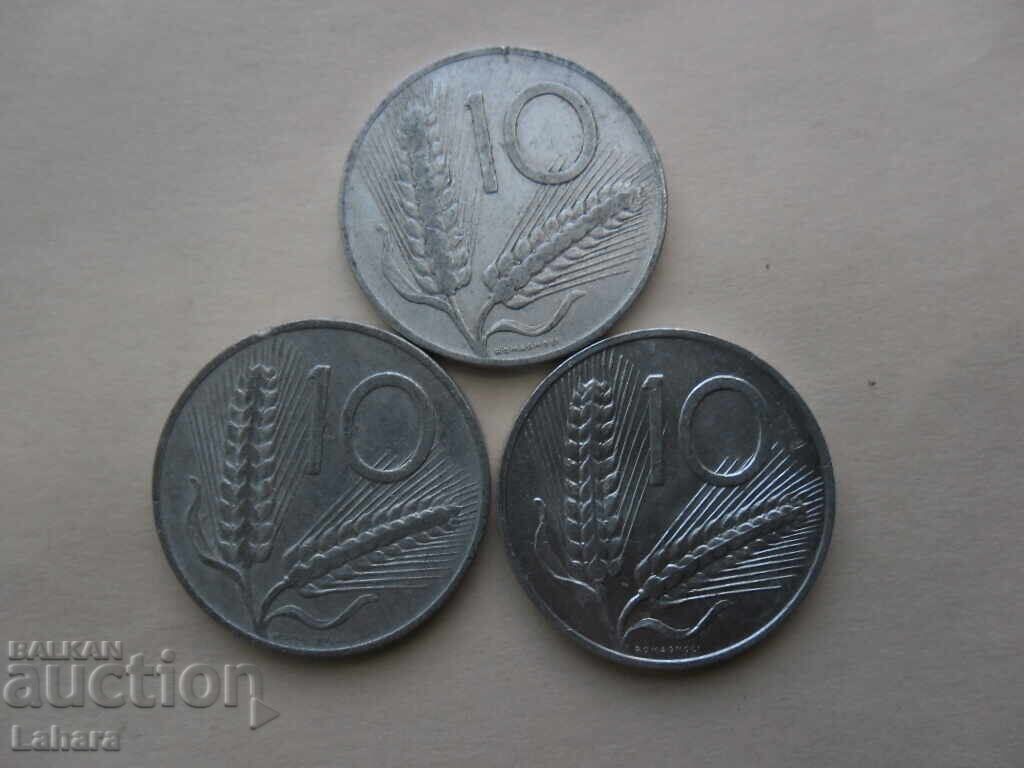 10 Lire 1953, 1954 and 1955 Italy with price € 0.77 | 1.51 BGN