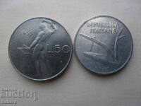 10 and 50 Lire 1955 Italy