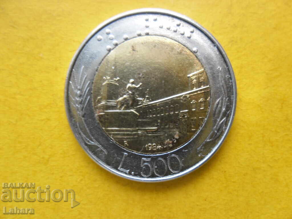 500 λίρες 1984 g. Ιταλία 500 λίρες 1984 g. Ιταλία