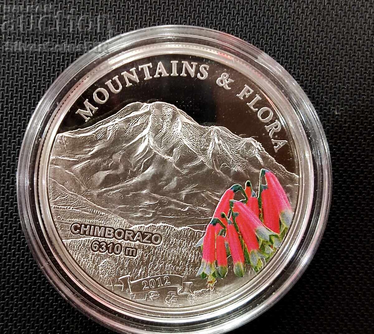Silver 5$ Chimborazo Mountain Peak and Flora 2012 Palau Silver 5$ Chimborazo Mountain Peak and Flora 2012 Palau