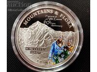 Silver $5 60g. From the Ascent of Everest 2013 Palau
