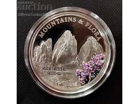 Silver 5$ Dry Winter Mountains and Flora 2012 Palau