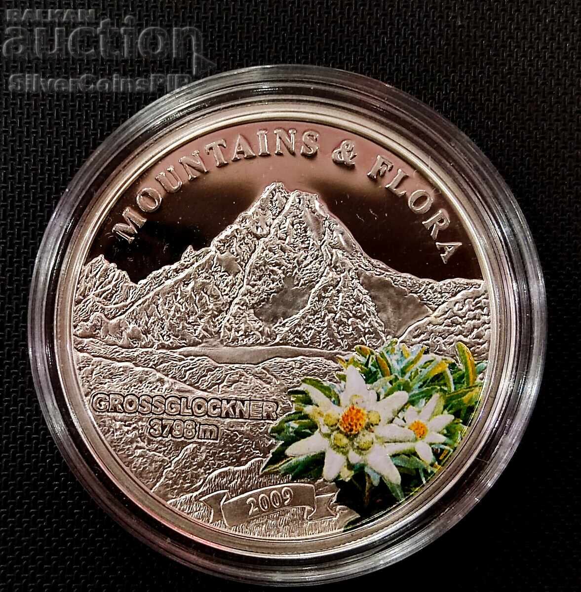 Silver 5$ Grossglockner Mountain and Flora 2009 Palau Silver 5$ Grossglockner Mountain and Flora 2009 Palau