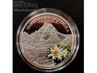 Silver 5$ Grossglockner Mountain and Flora 2009 Palau