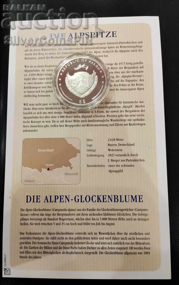 Delivery of Silver 5$ Alpsee Peak Mountains and Flora 2010 Palau Delivery of Silver 5$ Alpsee Peak Mountains and Flora 2010 Palau