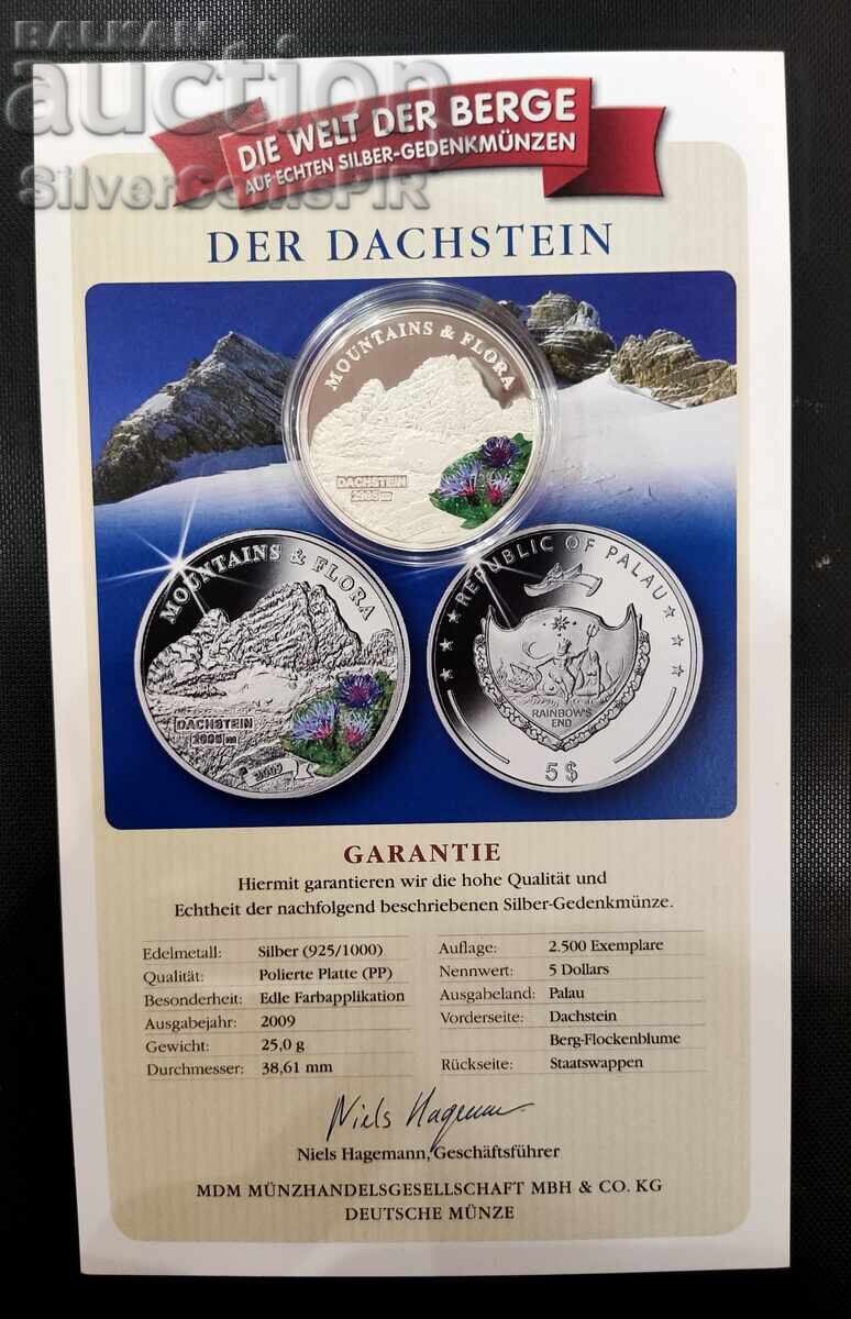 Auction Silver 5$ Dachstein Mountains and Flora 2009 Palau Auction Silver 5$ Dachstein Mountains and Flora 2009 Palau
