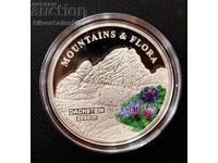 Silver 5$ Dachstein Mountains and Flora 2009 Palau