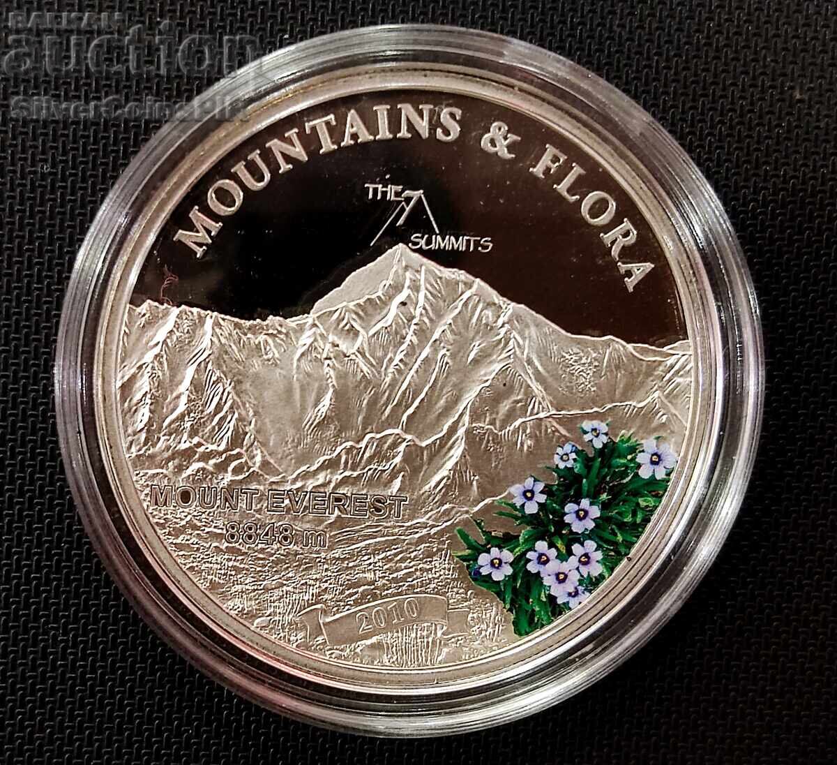 Silver 5$ Everest Peak Mountains and Flora 2010 Palau Silver 5$ Everest Peak Mountains and Flora 2010 Palau