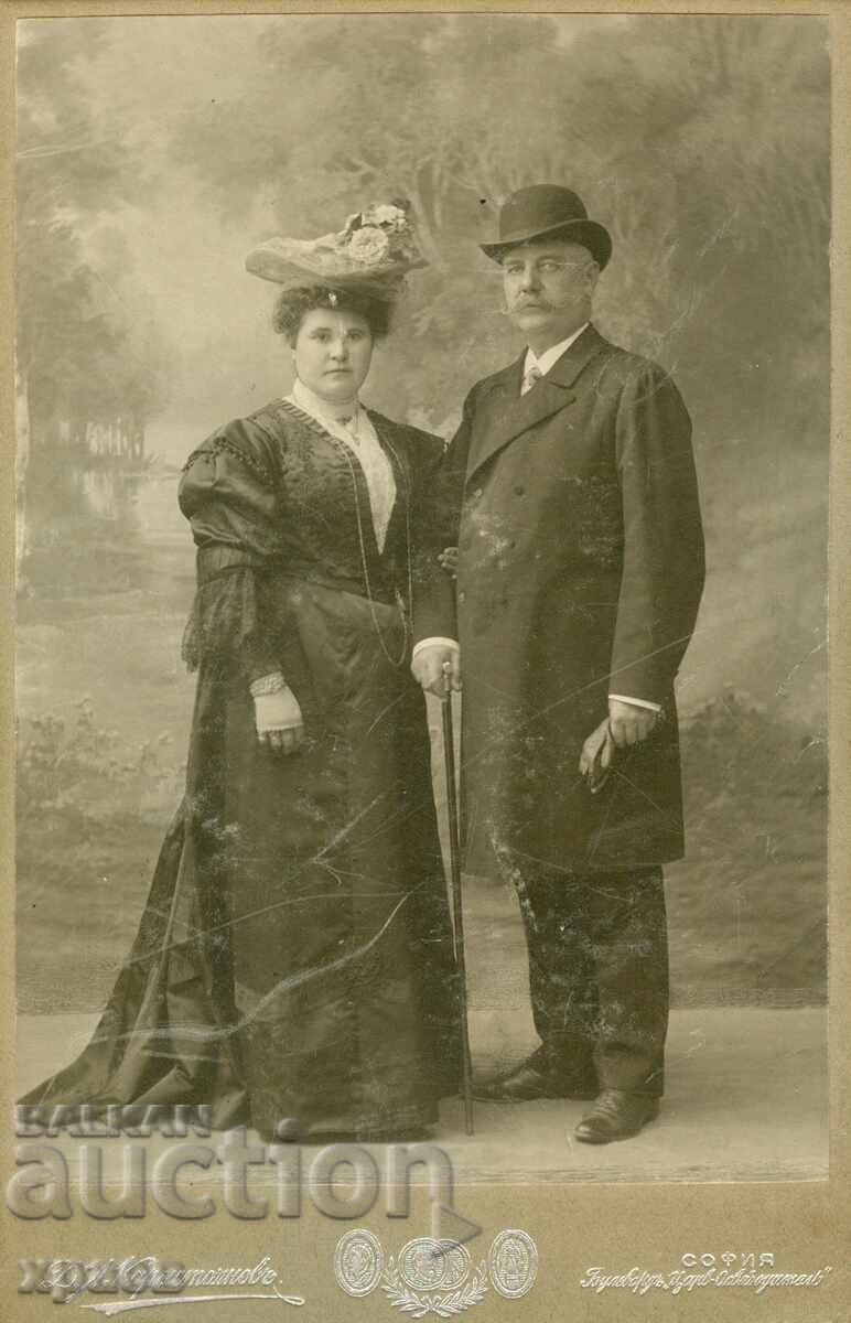 СТАРА ФОТОГРАФИЯ - КАРТОН - Д.КАРАСТОЯНОВ - СОФИЯ - 0813