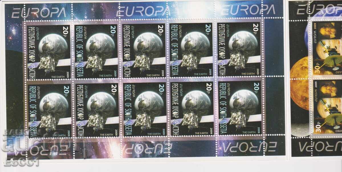 Clean stamps in a booklet Europe SEPT Cosmos 2009 South Ossetia with price 60.00 BGN | € 30.68
