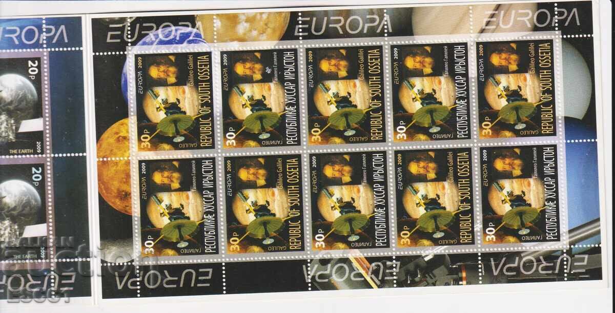Auction  Clean stamps in a booklet Europe SEPT Cosmos 2009 South Ossetia