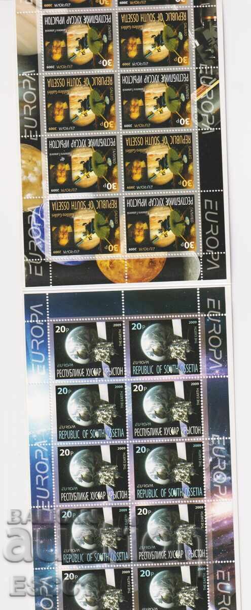 Clean stamps in a booklet Europe SEPT Cosmos 2009 South Ossetia