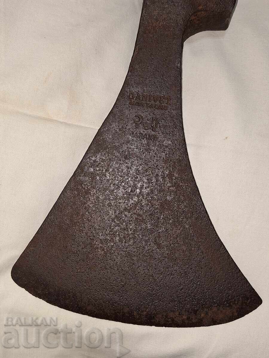 Delivery of Old large branded axe Delivery of Old large branded axe