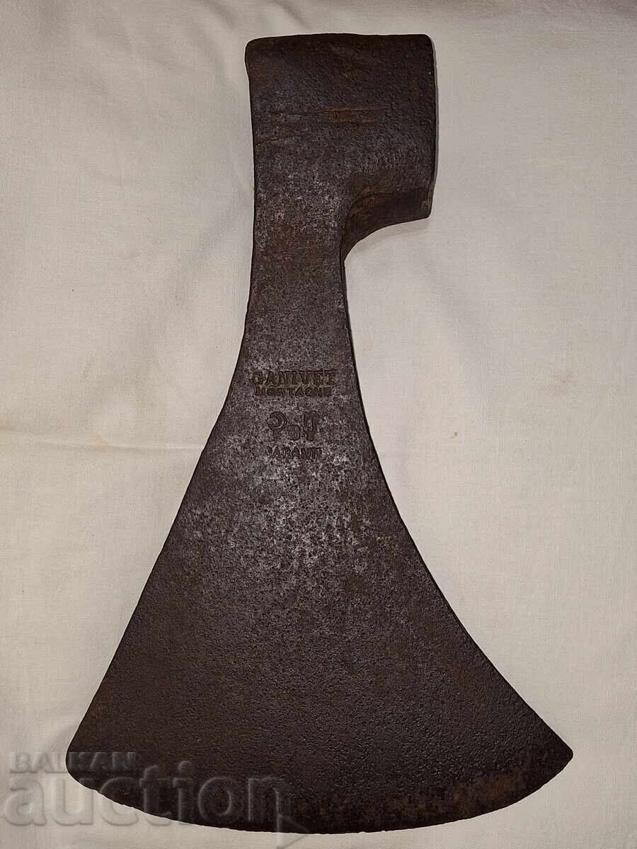Old large branded axe Old large branded axe
