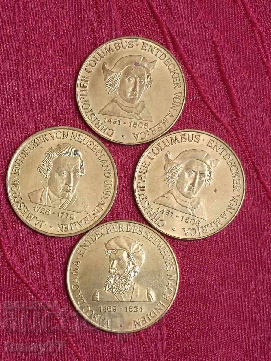 Lot of various bronze coins and plaques