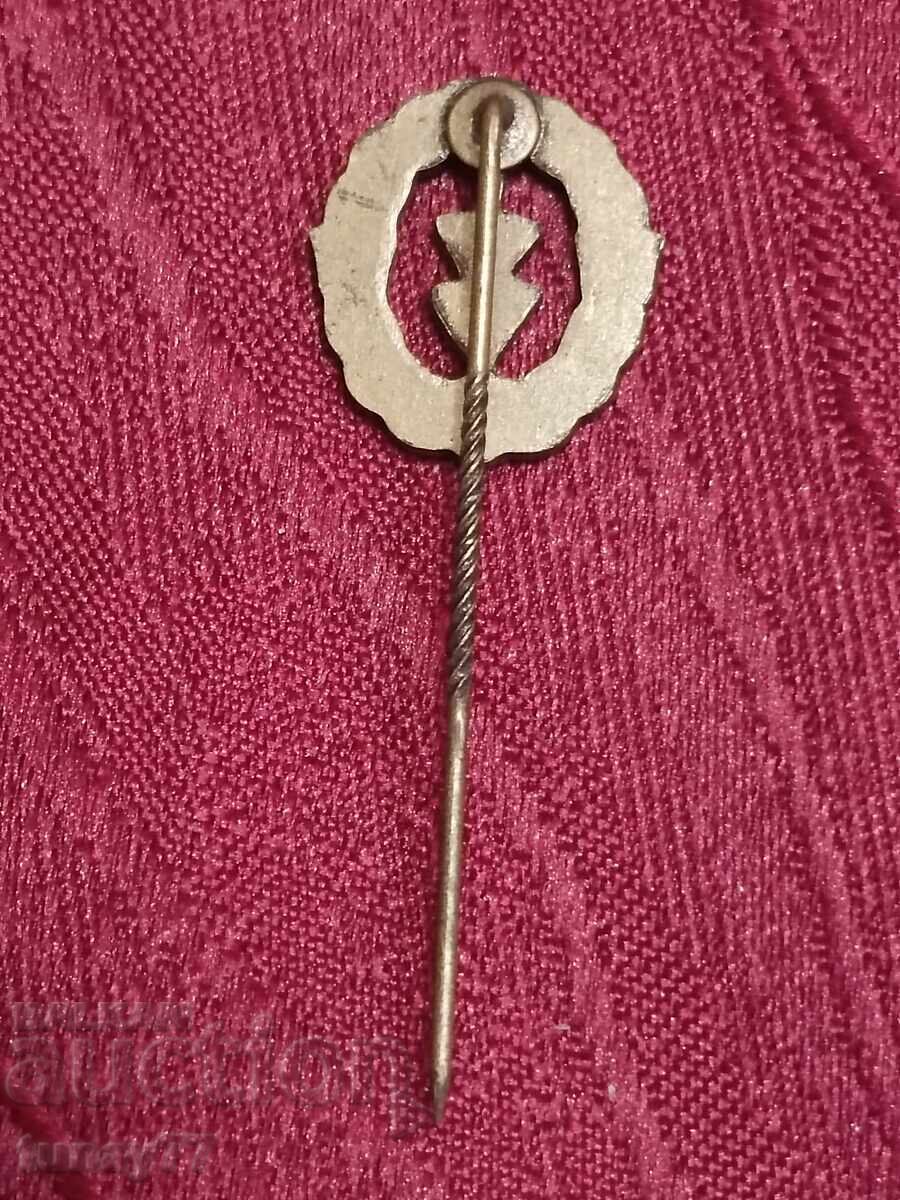 Αντίκα γερμανική τουριστική καρφίτσα πέτου IVV 4 ασπίδες, λογότυπο - 5