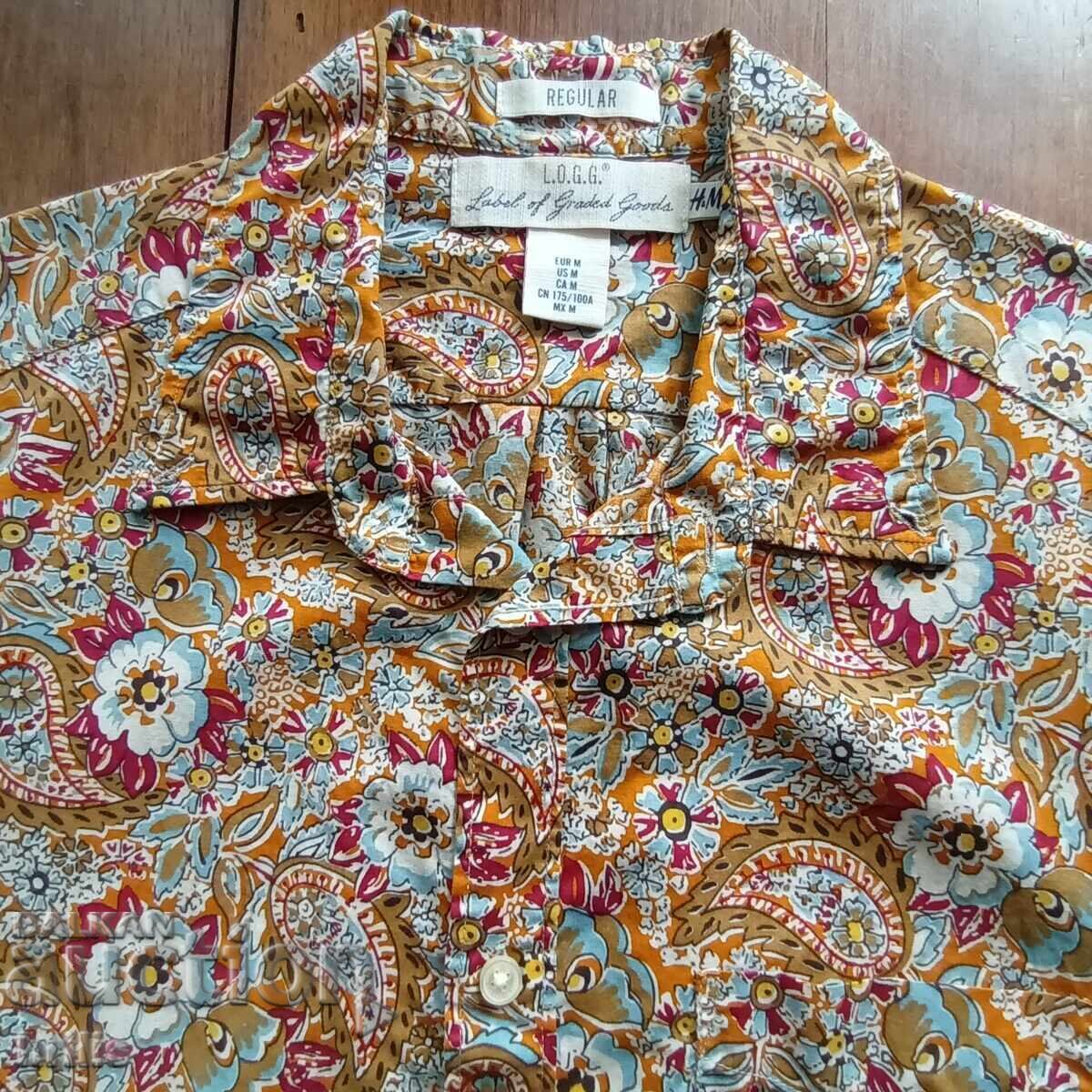 CĂMAȘĂ HAWAIIANĂ BĂRBĂTEASCĂ CU MÂNECĂ SCURTĂ FABULOASĂ - H&M SUEDIA - 5 CĂMAȘĂ HAWAIIANĂ BĂRBĂTEASCĂ CU MÂNECĂ SCURTĂ FABULOASĂ - H&M SUEDIA - 5