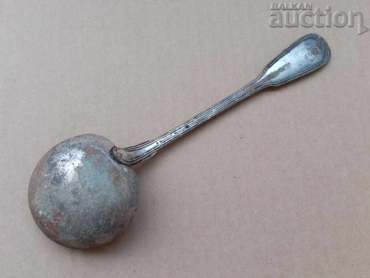 Αρχαία χάλκινη μεγάλη κουτάλα σούπας με τιμή 21.00 BGN | € 10.74