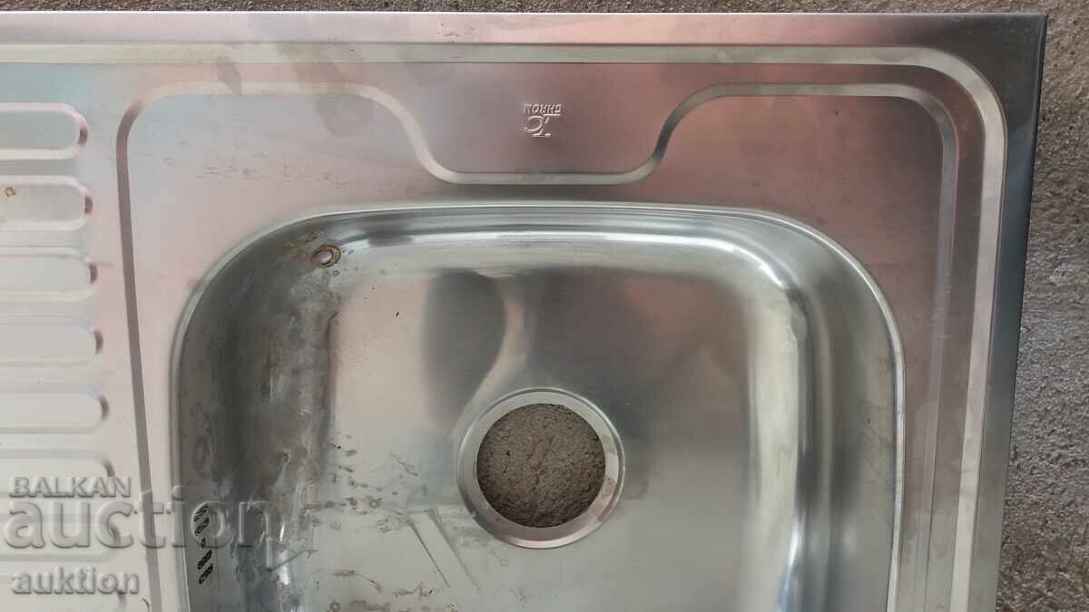 Kitchen Sink - Stainless Steel with Deep Basin and Drainer with price 32.99 BGN | € 16.87