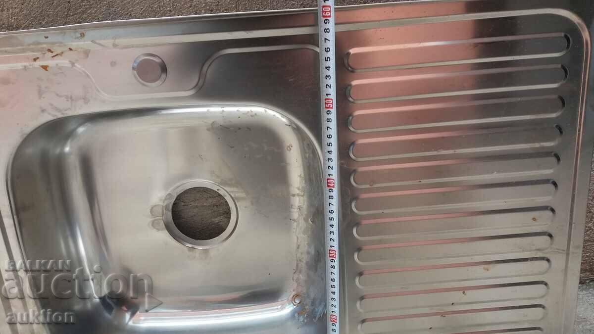 Kitchen Sink - Stainless Steel with Deep Basin and Drainer - 5